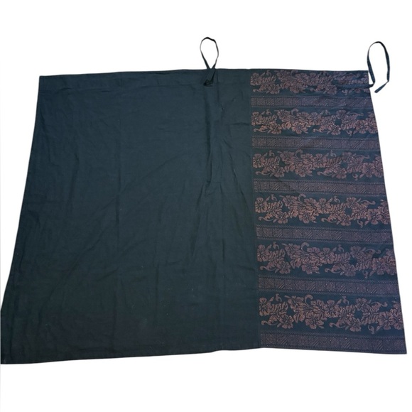 Vintage Black and Red Pencil Maxi Wrap Skirt - Picture 9 of 13